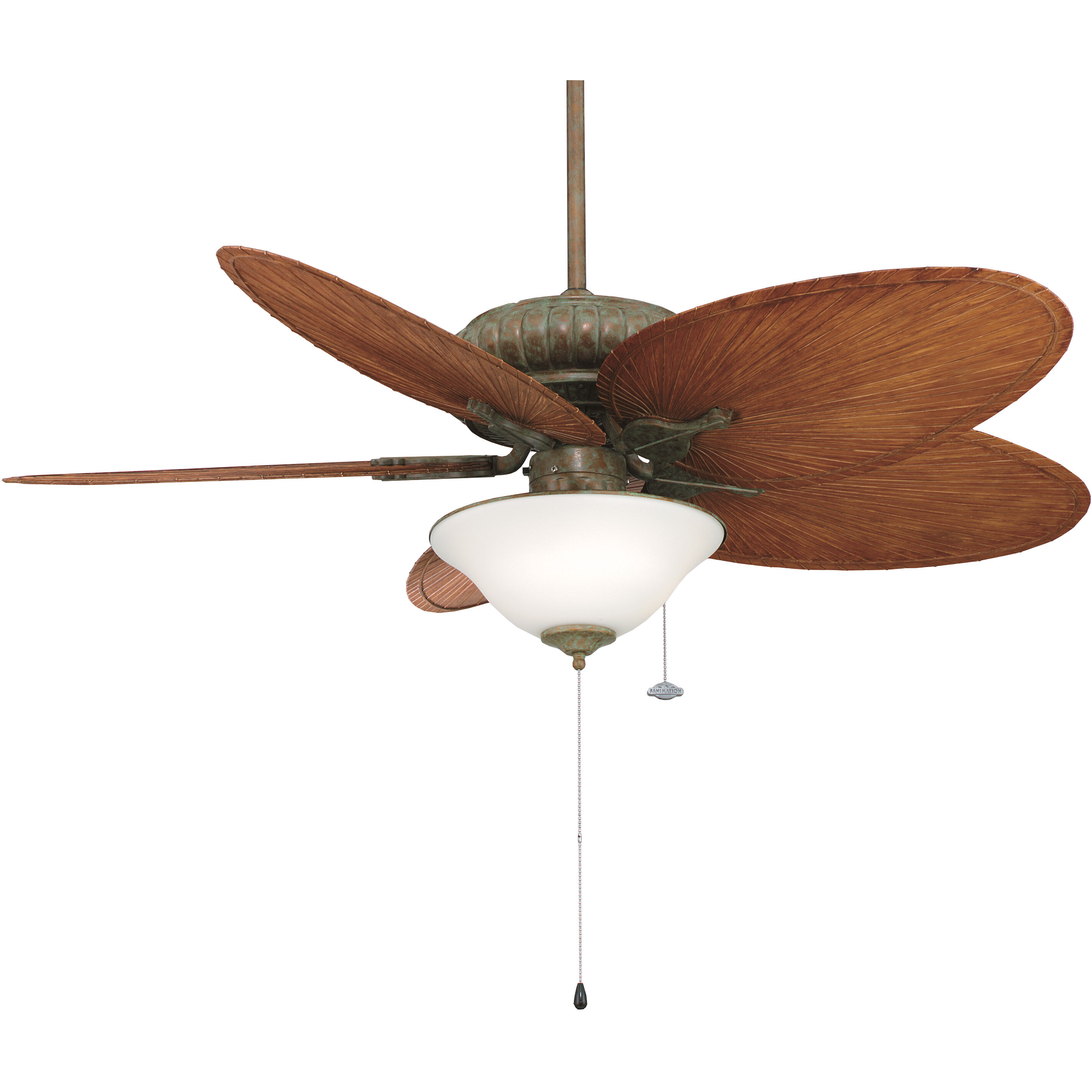 Blades Plastic Composite Palm Brown/Red 22 inch Each Fan Blades